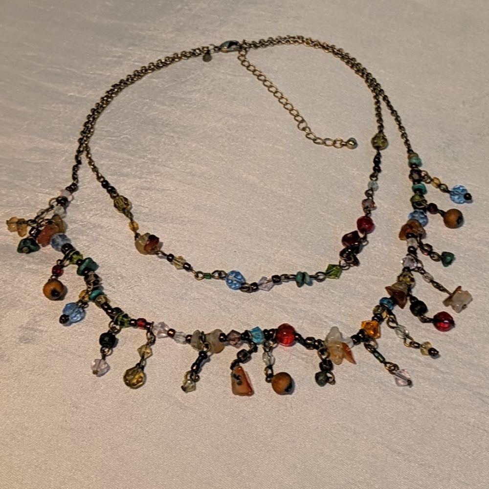 Premier Design crystal chip necklace
